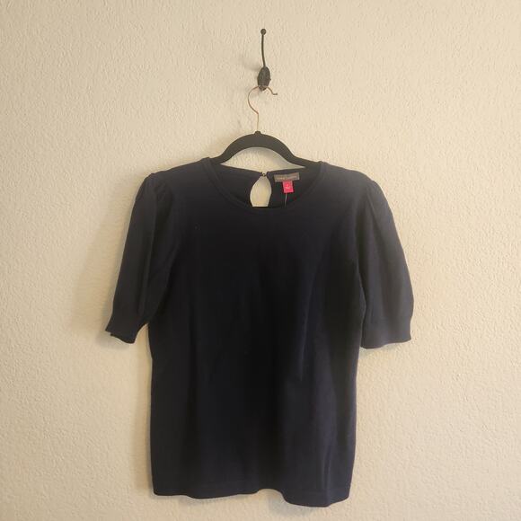 Vince Camuto Women's Size XS Navy Short Sleeve Sweater NWT‎ - Picture 1 of 5
